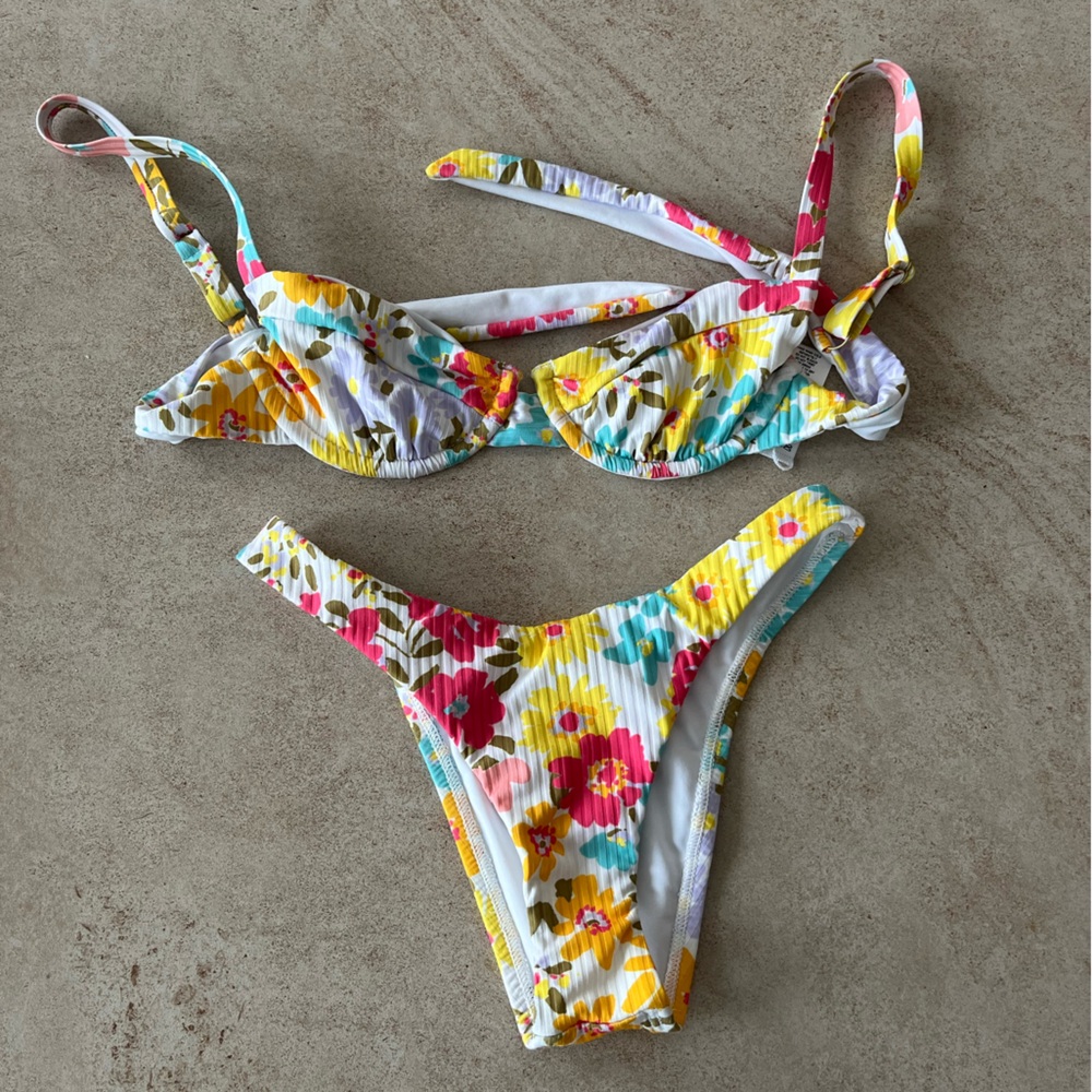 Vitamin A Multicolor Floral Bikini XS
